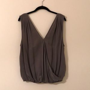 Joie Gray Silk Top